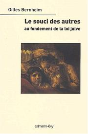 Cover of: Le Souci des autres : Au fondement de la loi juive