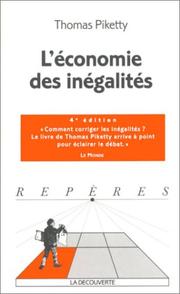 Economie des inégalités by Thomas Piketty, Maria Llopis Freixas, Núria Parés Sellarés, L.J. Ganser