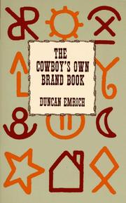 The cowboy's own brand book by Emrich, Duncan
