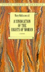 Cover of: A vindication of the rights of woman by Mary Wollstonecraft