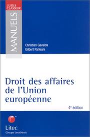 Cover of: Droit des affaires de l'Union européenne