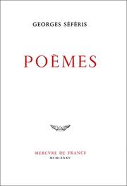 Cover of: Poemes