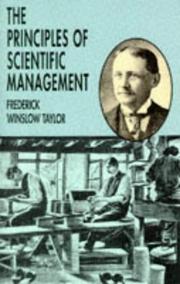 Cover of: The principles of scientific management