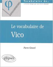 Cover of: Vocabulaire de vico
