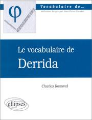 Cover of: Vocabulaire de Derrida