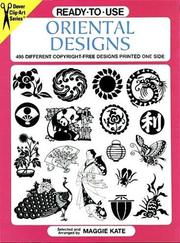 Cover of: Ready-to-Use Oriental Designs: 495 Different Copyright-Free Designs Printed One Side (Dover Clip-Art Series)