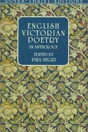 Cover of: English Victorian poetry: an anthology
