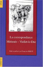 Cover of: La correspondance merimee viollet le duc