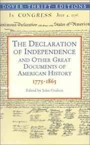 Cover of: The Declaration of Independence and other great documents of American history, 1775-1864