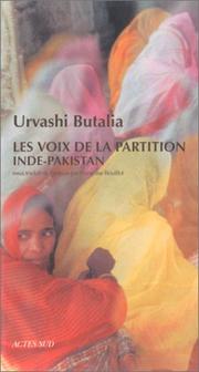 Les voix de la partition by Urvashi Butalia, Françoise Bouillot