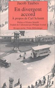 Cover of: En divergeant accord : A propos de Carl Shmitt