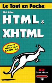 Cover of: HTML et XHTML