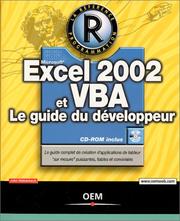 Cover of: Excel 2002 et VBA : Le Guide du développeur