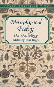 Cover of: Metaphysical poetry: an anthology