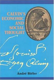 Cover of: Calvin's Economic And Social Thought
