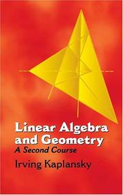 Cover of: Linear Algebra and Geometry: A Second Course (Dover Books on Mathematics)