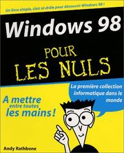 Cover of: Windows 98 pour les nuls