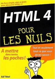 HTML 4 pour les nuls by Ed Tittel