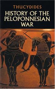 Cover of: History of the Peloponnesian War by Thucydides