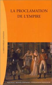Cover of: La Proclamation de l'empire
