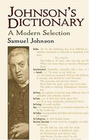 Johnson's dictionary : a modern selection