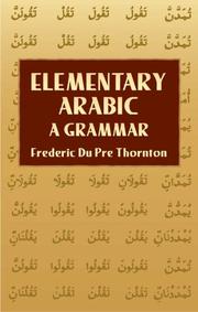 Cover of: Elementary Arabic: A Grammar (Dover Books on Language)