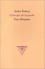 Cover of: L'Energie de la parole