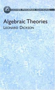 Cover of: Algebraic theories