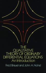 Cover of: The qualitative theory of ordinary differential equations by Fred Brauer