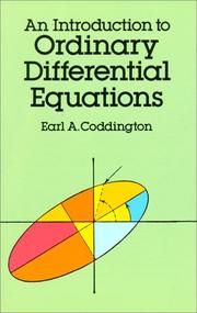 Cover of: An introduction to ordinary differential equations by Earl A. Coddington
