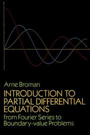Cover of: Introduction to partial differential equations by Broman, Arne