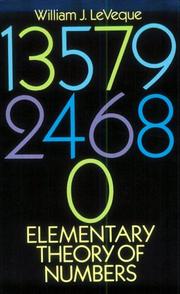 Cover of: Elementary theory of numbers