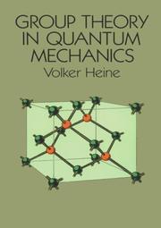 Cover of: Group theory in quantum mechanics