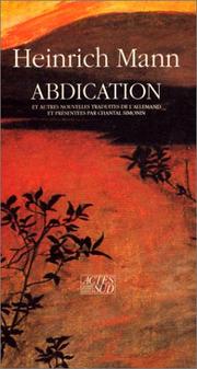 Cover of: Abdication et autres nouvelles