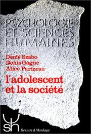 Cover of: L'adolescent et la société