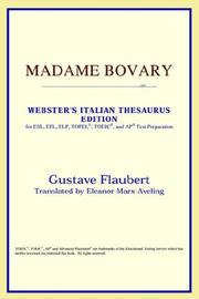 Cover of: Madame Bovary (Webster's Italian Thesaurus Edition) by ICON Reference