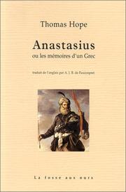 Cover of: Anastasius ou les mémoires d'un grec