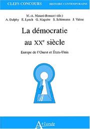 Cover of: Démocratie Europe occidentale, Etats-Unis, 1917-1989