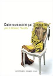 Cover of: Conférences écrites par Christian Dior pour la Sorbonne, 1955-1957
