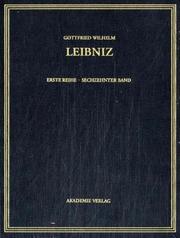 Cover of: Samtliche Schrfiten Reihe 1 Band 16