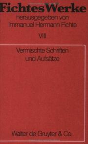 Cover of: Werke, 11 Bde., Bd.8, Vermischte Schriften und Aufsätze.