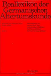 Cover of: Reallexikon Der Germanischen Altertumskunde: Brunnen-Chronologie