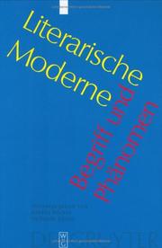 Cover of: Literarische Moderne: Begriff und Phaenomen