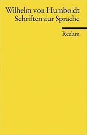 Cover of: Schriften zur Sprache.