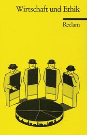 Cover of: Wirtschaft und Ethik. by Hans Lenk, Matthias Maring