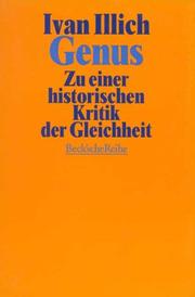 Cover of: Genus. Zu einer historischen Kritik der Gleichheit.