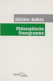 Cover of: Philosophische Stenogramme
