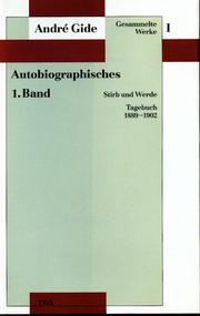 Cover of: Gesammelte Werke, 12 Bde., Bd.1, Autobiographisches by André Gide