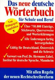 Cover of: Das Neue Deutsche Worterbuch