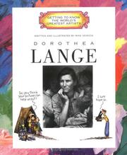 Cover of: Dorothea Lange (Getting to Know the World's Greatest Artists)